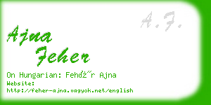 ajna feher business card